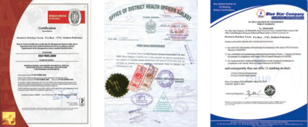 Certificates